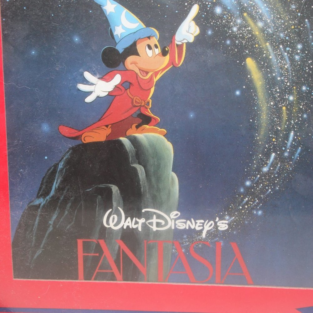 Mickey Mouse Fantasia Framed Movie Poster NWT Wood Frame by Accent on Style - Picture 2 of 8